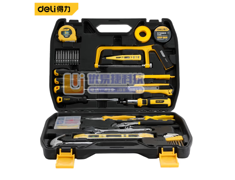 得力(deli) DL5965 工具箱 家用多功能五金工...