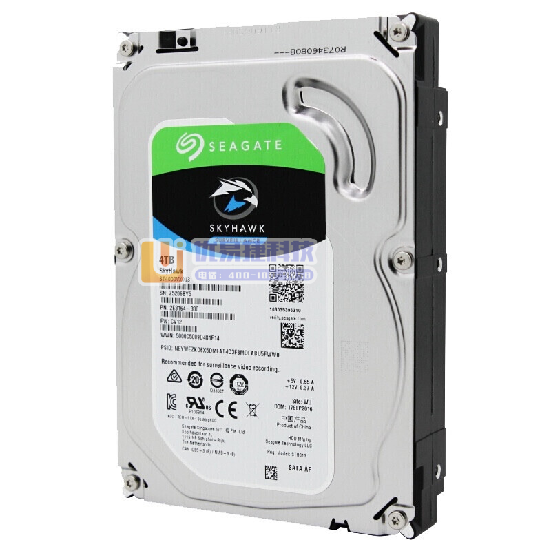 希捷（Seagate）监控硬盘4TB 256MB SAT...