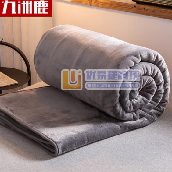 九洲鹿 毛毯 加厚法兰绒毯子 四季透气空调毯透气毛巾被盖...