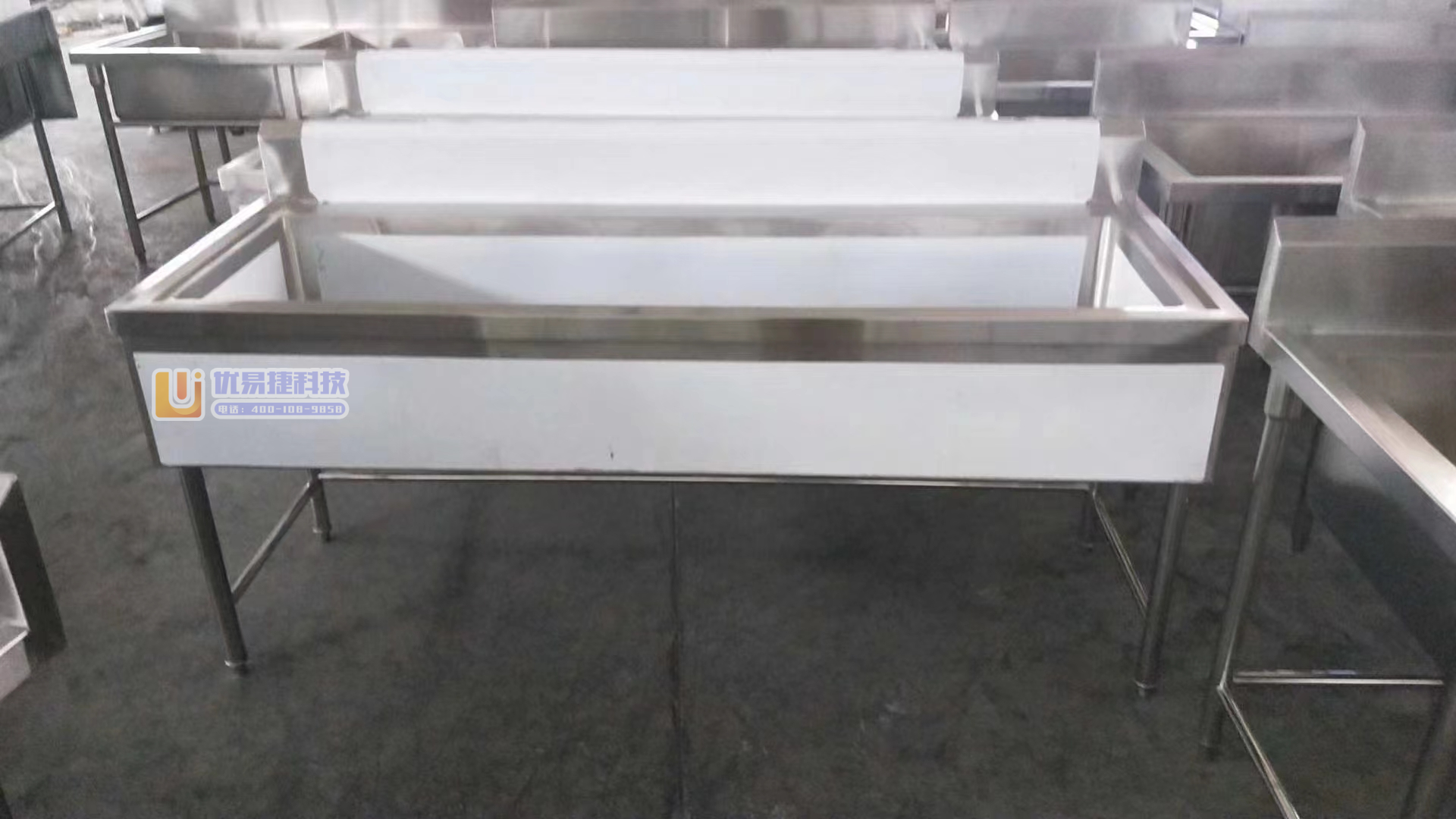 巨联 60*120*80 加厚不锈钢拉伸水池 60*12...