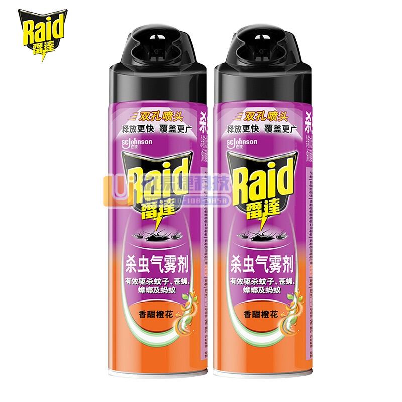 雷达（Raid） 杀虫剂喷雾 550ml*2瓶 香甜橙花...