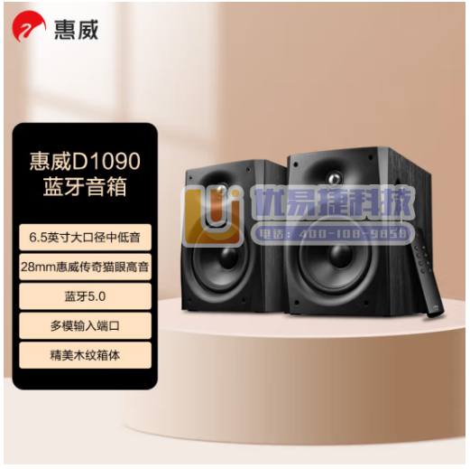 惠威（HiVi） D1090 蓝牙音箱 木纹家用客厅2....