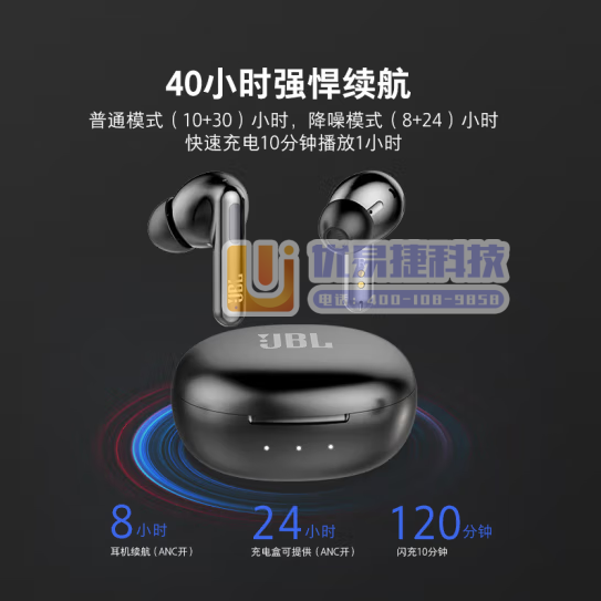 JBL T280TWS NC2 真无线蓝牙耳机 主动降噪...