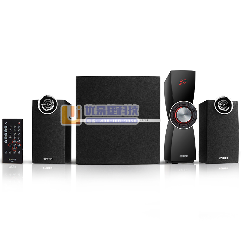 漫步者（EDIFIER）C2XB 外置功放 2.1电脑音...