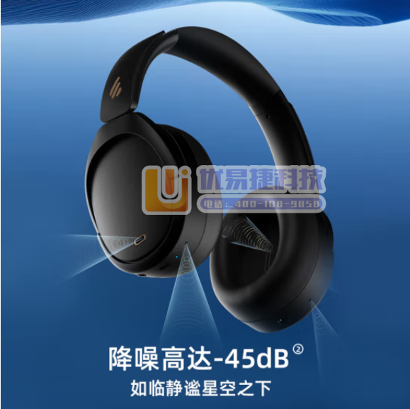 漫步者（EDIFIER）W860NB Pro头戴式主动降...