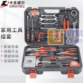 卡夫威尔 112件套工具箱套装大号五金手动组合家用维修安...
