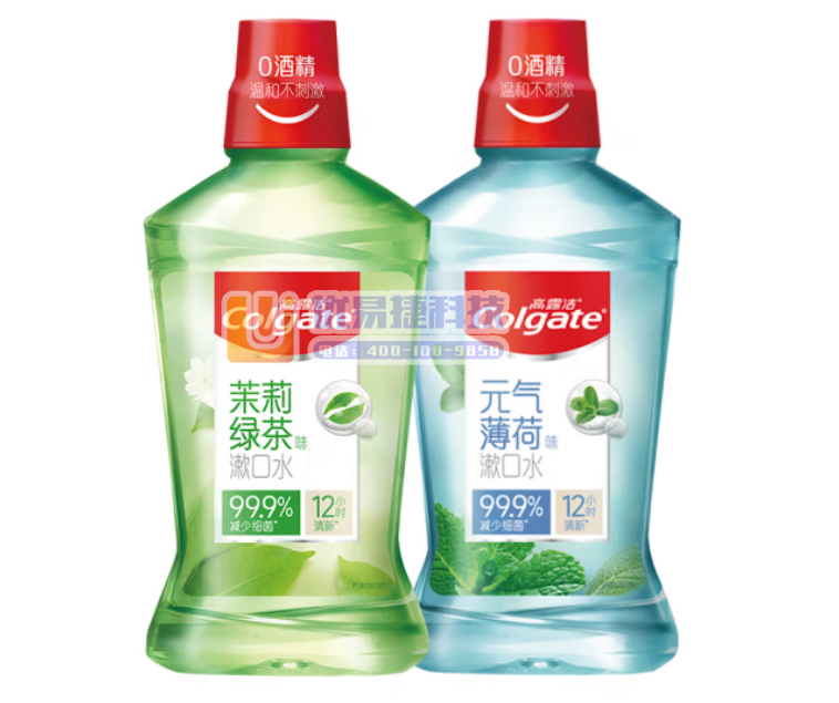 高露洁（Colgate）茶健漱口水500ml+冰爽漱口水...