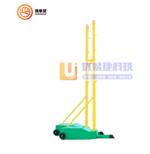 钢拳营 体能训练羽毛球网架 移动便携式网柱支架简易折叠羽...