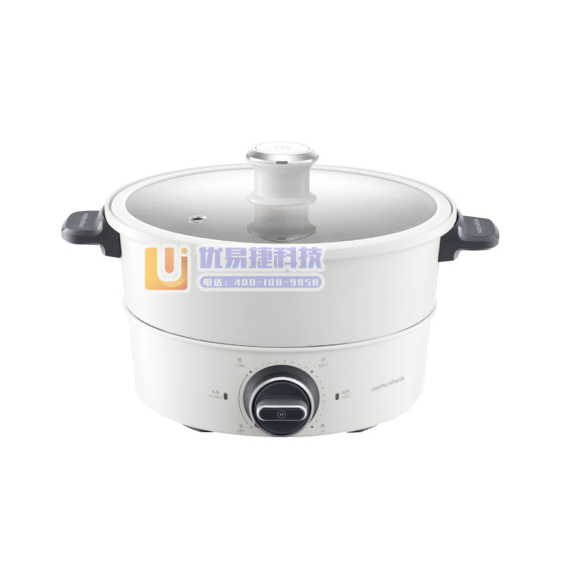 摩飞电器 MR9090 多功能升降料理锅 4L 白色(单...