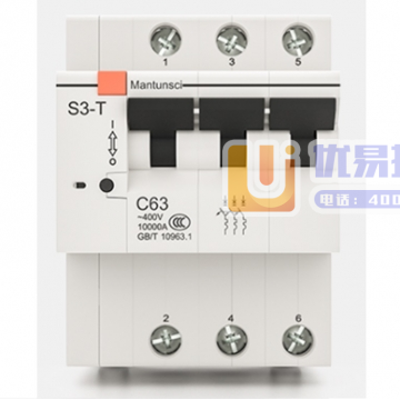 曼顿 S3-TC63 三相3P智慧微断断路器 JC.19...
