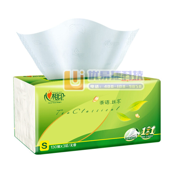 心相印抽纸 茶语丝享系列3层150抽面巾纸 S码 132...