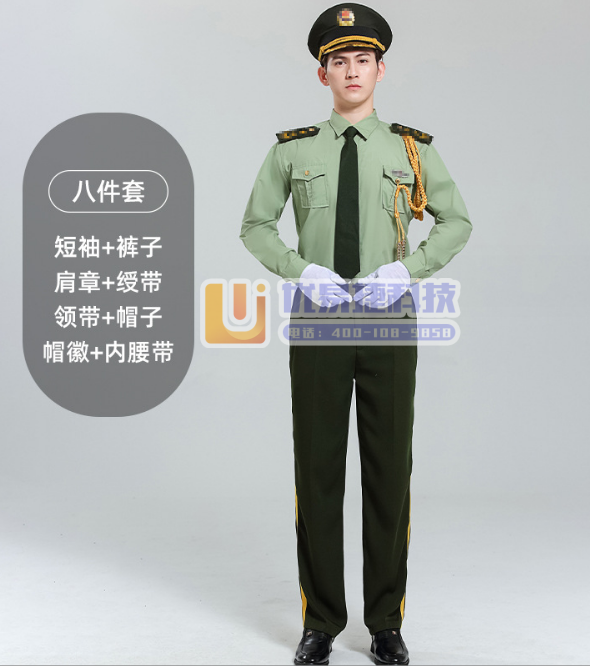 男女款夏季礼宾服升旗手文工团军乐队服装演出服军鼓制服套装...
