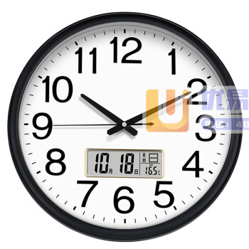 Timess 挂钟表客厅万年历时钟现代简约16英寸双日历...